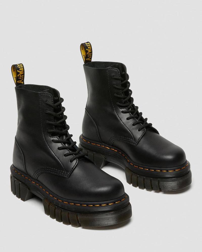 Dr Martens Audrick Nappa Læder Platform Ankelstøvler Herre Sort | DK 432VRW